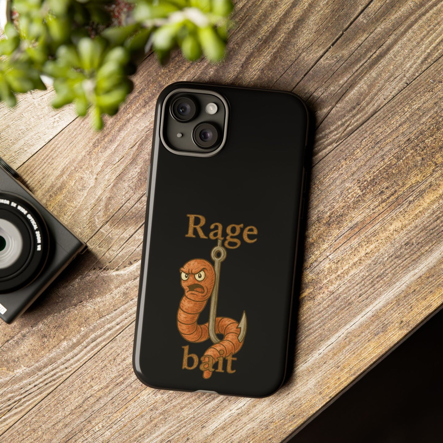 Phone Case — "Rage Bait" Angry Worm Fishing Design