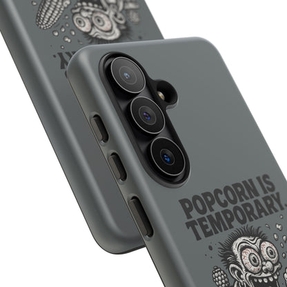 Phone Case — "Popcorn Is Temporary, Corn Is Eternal" Retro Zombie Corn Design