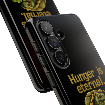 Phone Case — 'Hunger Is Eternal, Your Fingers Are Optional' Turtle Snack Graphic