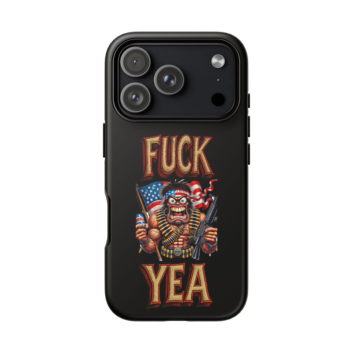 Phone Case — "FUCK YEA" Patriotic Skeleton Soldier Graphic