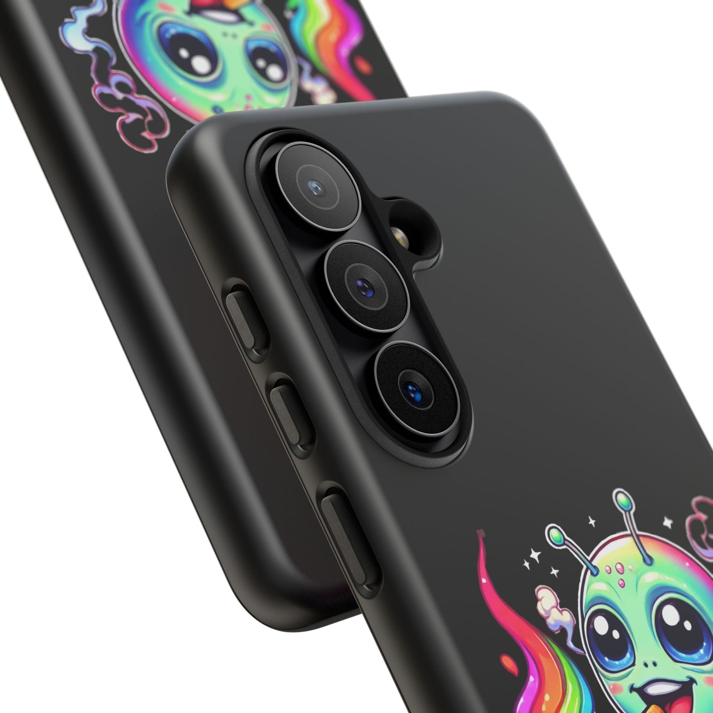 Alien Smoking Rainbow Joint Phone Case — Cute Psychedelic Cannabis iPhone Cover
