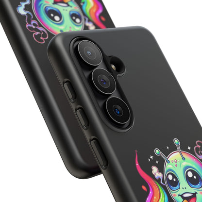 Alien Smoking Rainbow Joint Phone Case — Cute Psychedelic Cannabis iPhone Cover