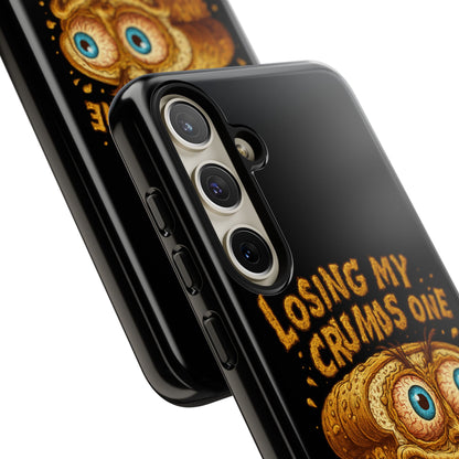 Phone Case — "Losing My Crumbs One Thought at a Time" Funny Retro Bread Illustration