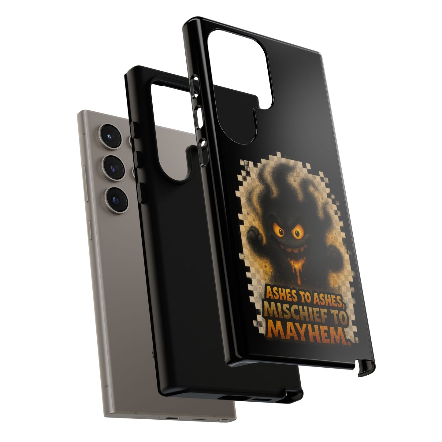 Phone Case — 'Ashes to Ashes, Mischief to Mayhem' Spooky Ghost Protective Case