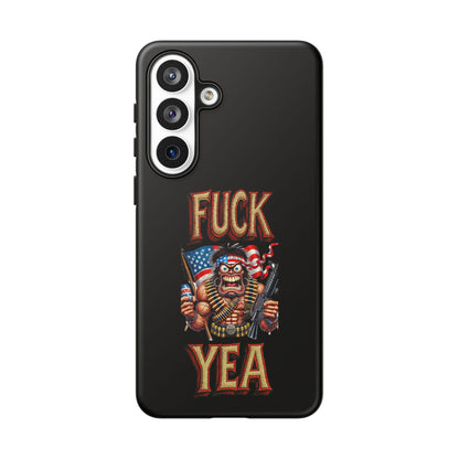 Phone Case — "FUCK YEA" Patriotic Skeleton Soldier Graphic