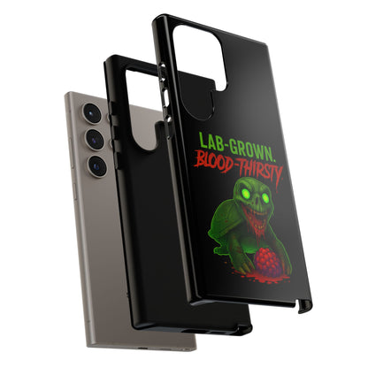 Phone Case — “Lab-Grown. Blood-Thirsty!” Green Monster Horror Design