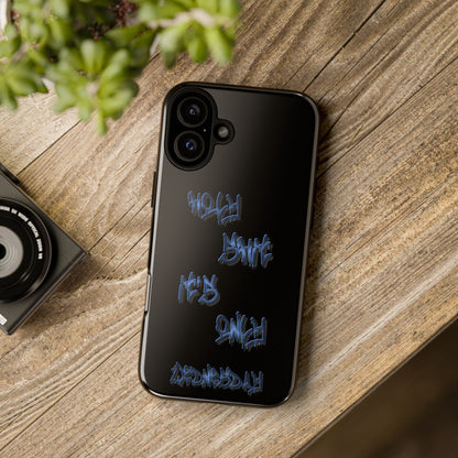 Phone Case — Blue Neon Graffiti "Tough Cases" Protective Cover