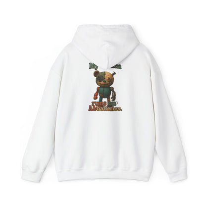 Bear Robot Hoodie — 'My Trauma runs on batteries' Cute Steampunk Plush Graphic Hoodie