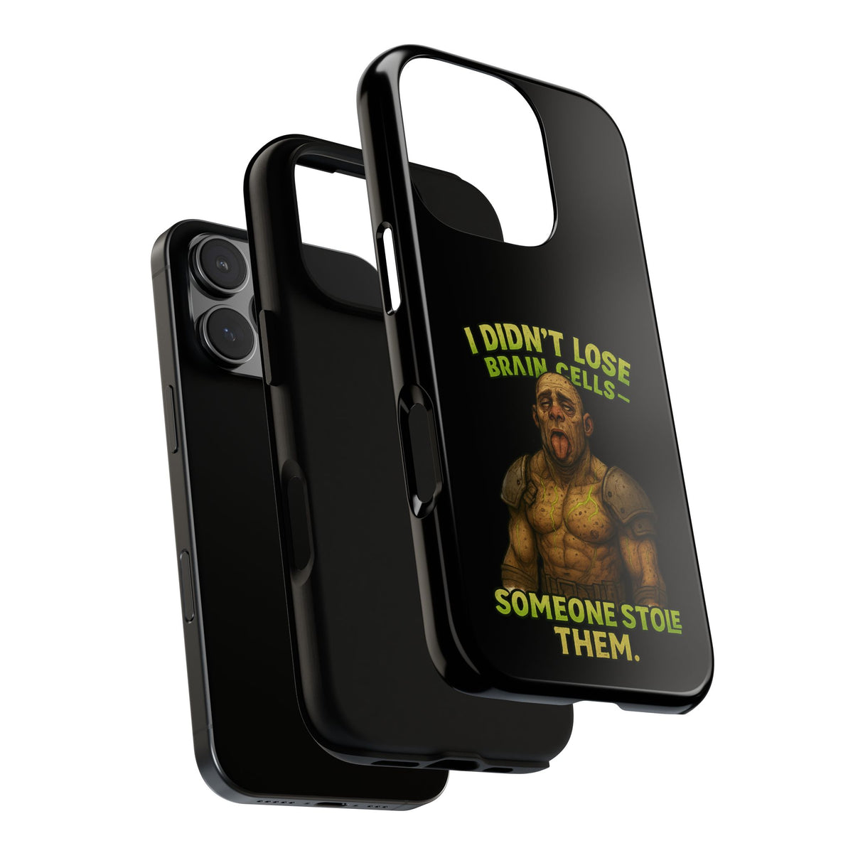 Phone Case — "I Didn't Lose Brain Cells, Someone Stole Them" Funny Zombie Warrior Protective Cover