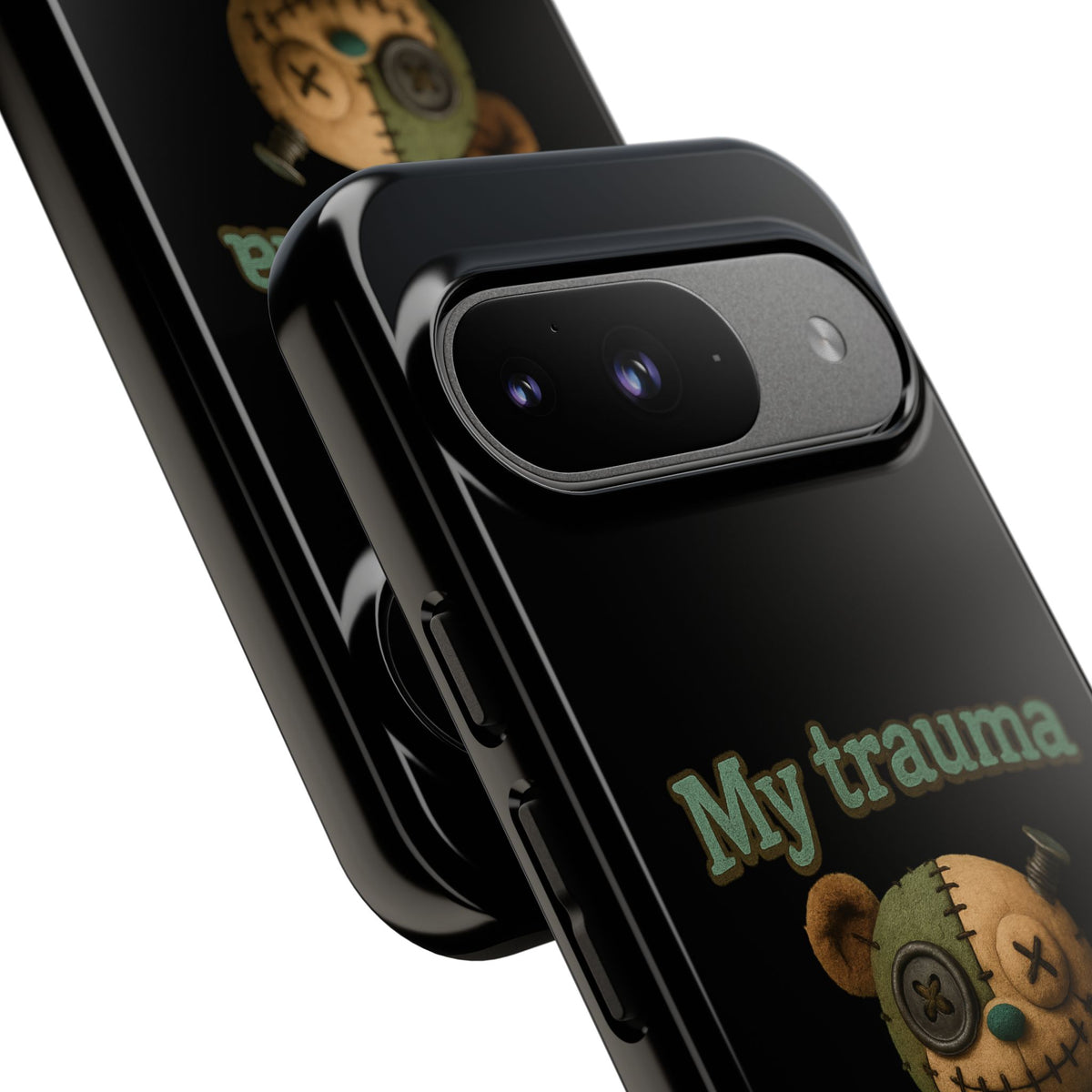 Phone Case — 'My Trauma Runs on AA Batteries' Creepy Voodoo Teddy Protective Cover