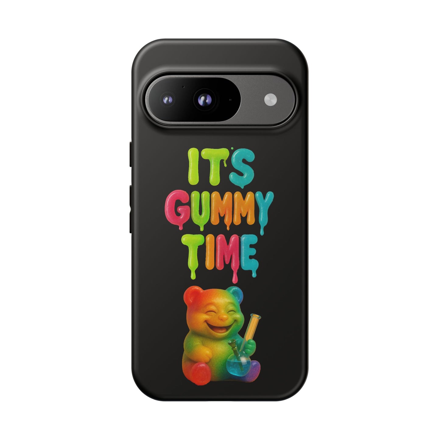 Phone Case — "It's Gummy Time" Rainbow Gummy Bear Protective Cover