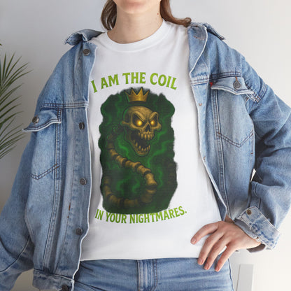 Skull Snake Crown Tee | I Am The Coil Nightmare Illustration