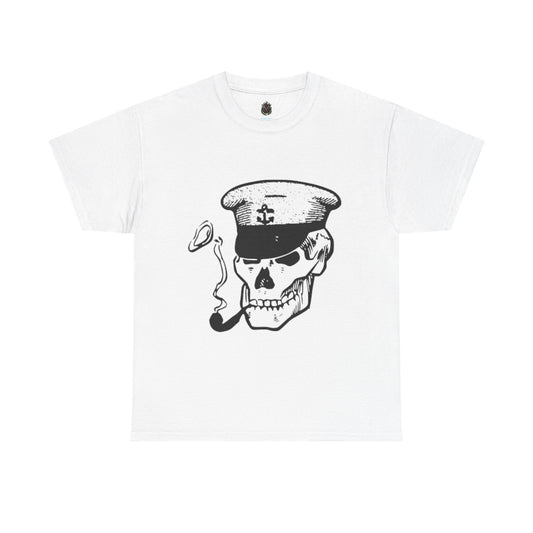 Dead Admiral Skull – Smoking Sailor Skeleton Tee