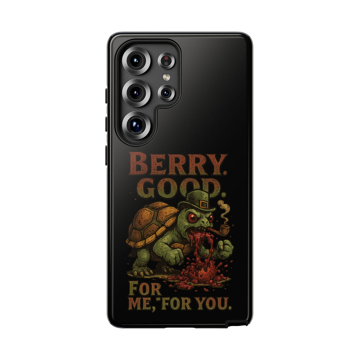 Phone Case — 'Berry Good' Zombie Turtle Graphic Tough Protective Case