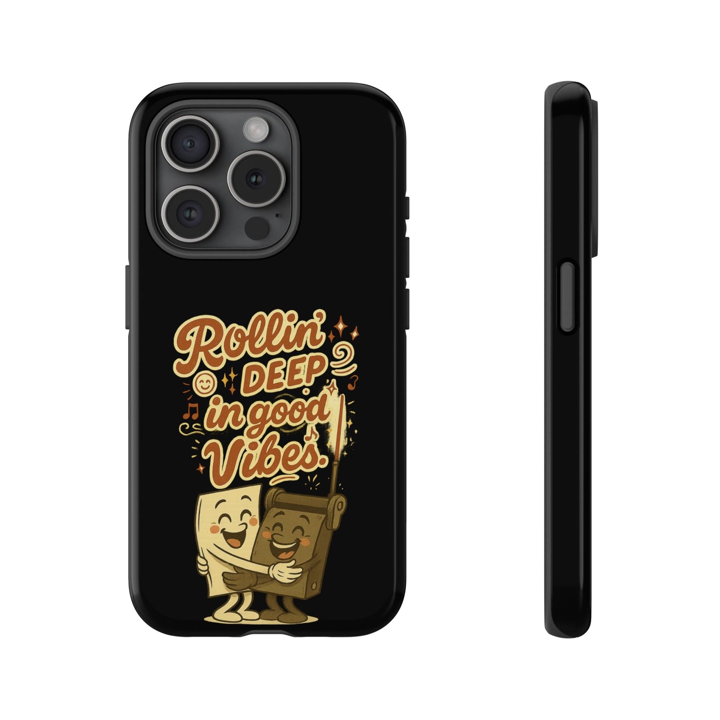 Phone Case — "Rollin' Deep in Good Vibes" Cartoon Retro Design