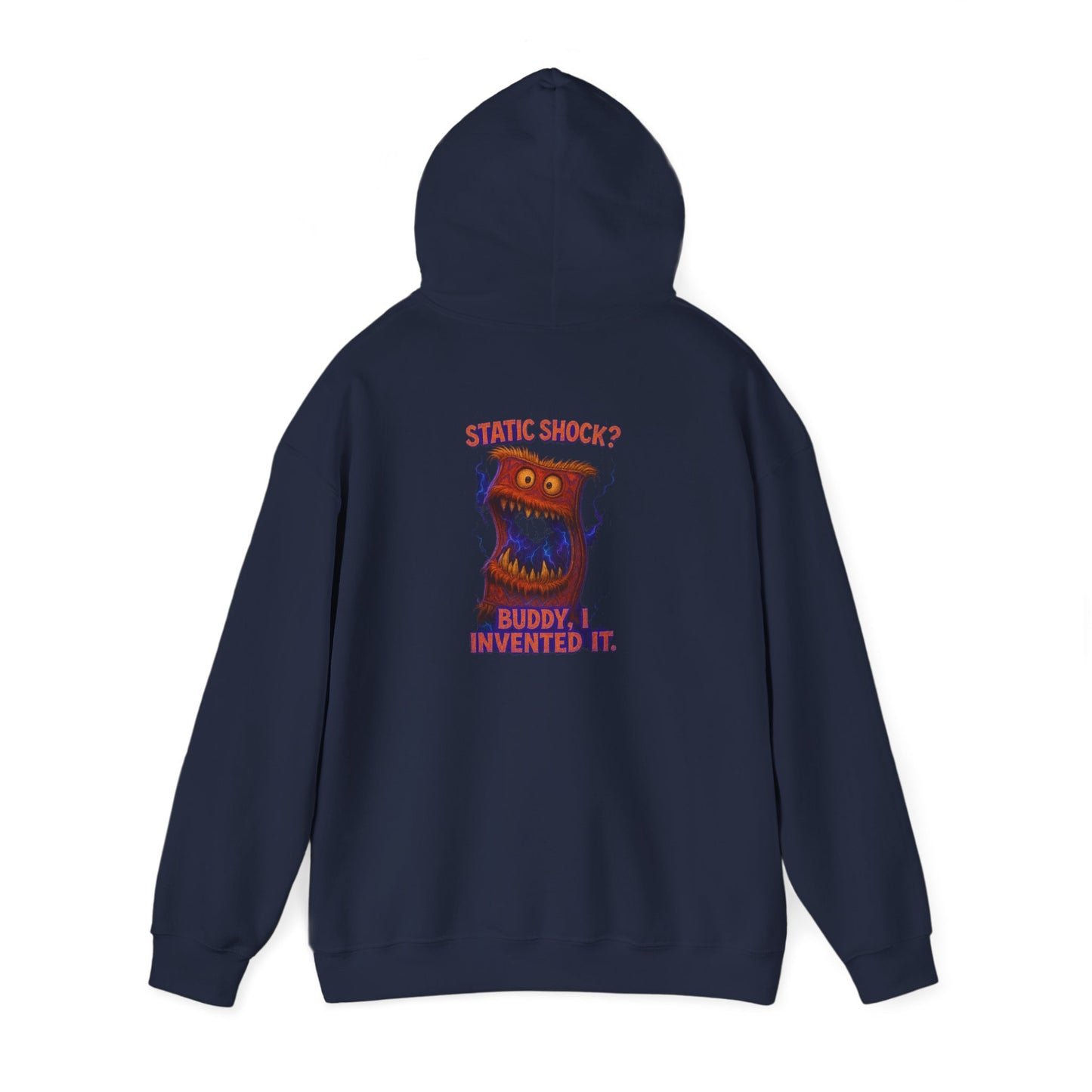 Hoodie — Playful 'Buddy Invented' Cartoon Owl Graphic Pullover