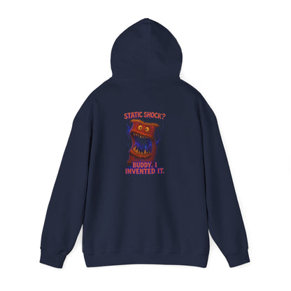 Hoodie — Playful 'Buddy Invented' Cartoon Owl Graphic Pullover