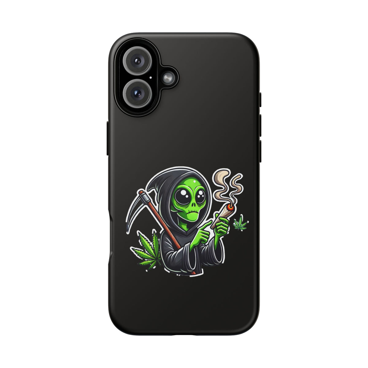 Reaper Alien Phone Case – Cute Grim Reaper Smoking Weed iPhone Case