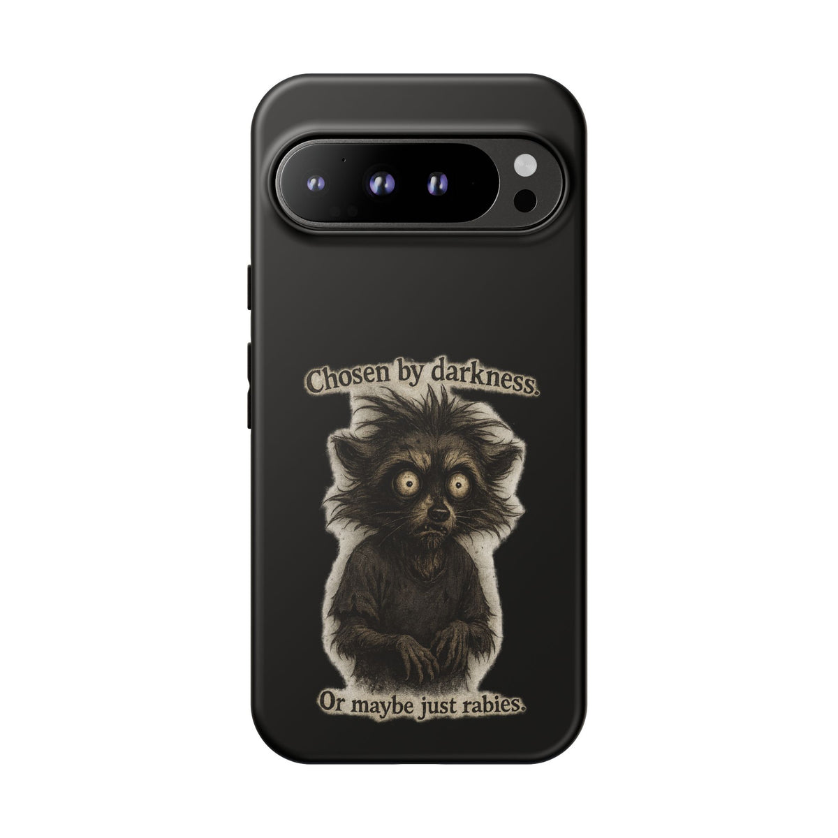 Phone Case - "Chosen by Darkness (Or Maybe Just Rabies)" Cute Creepy Retro Creature Protective Case