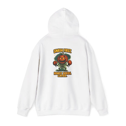 Pumpkin Punch Hoodie — "Smash First, Roast Seeds Later" Halloween Sweatshirt