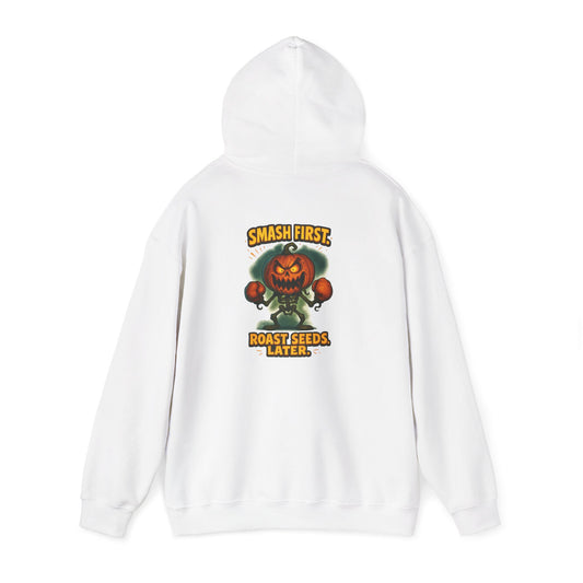 Pumpkin Punch Hoodie — "Smash First, Roast Seeds Later" Halloween Sweatshirt