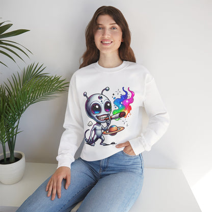 Stoned Alien Galaxy Crewneck Sweatshirt