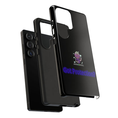 Phone Case — 'Got Protection?' Cute Purple Alien Anti-Shock Protective Cover