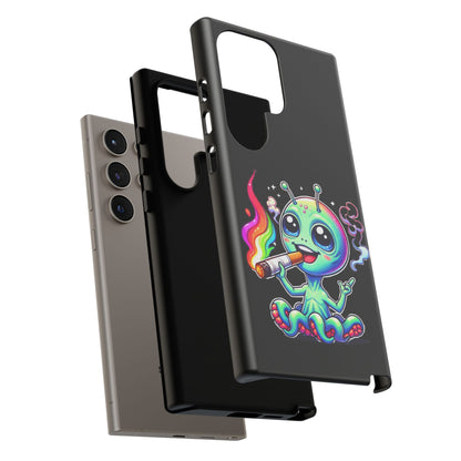 Alien Smoking Rainbow Joint Phone Case — Cute Psychedelic Cannabis iPhone Cover