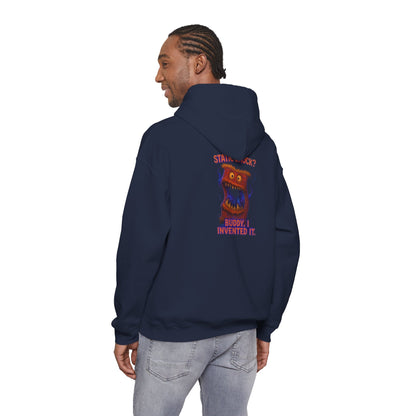 Hoodie — Playful 'Buddy Invented' Cartoon Owl Graphic Pullover
