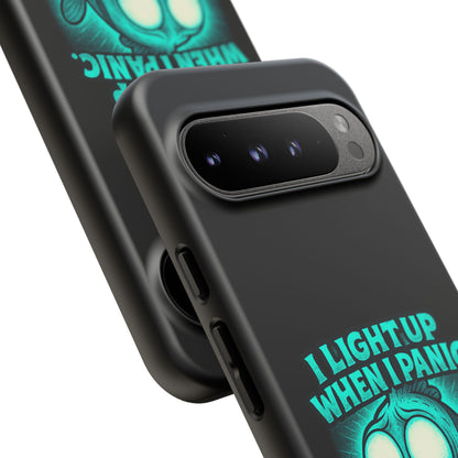 Phone Case — "I Light Up When I Panic" Glow Fish Anxiety Phone Case