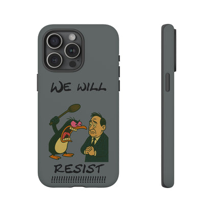Phone Case - "We Will Resist" Cartoon Protest Design