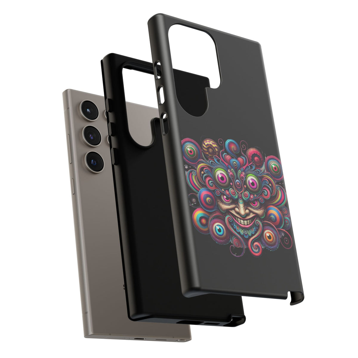 Psychedelic Smiling Eye Cluster Phone Case