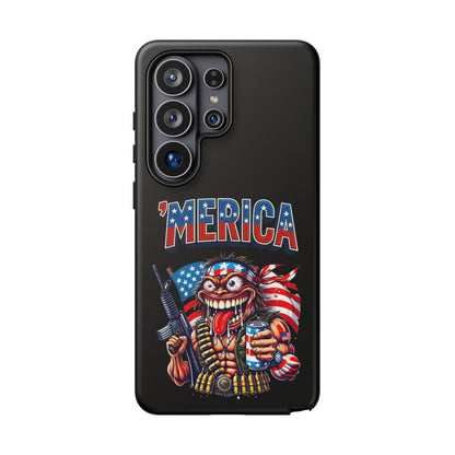 'MERICA Patriotic Phone Case — American Flag Madman Design
