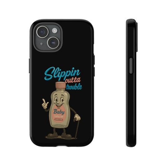 Phone Case — Retro 'Slippin Outta Trouble' Baby Bottle Design