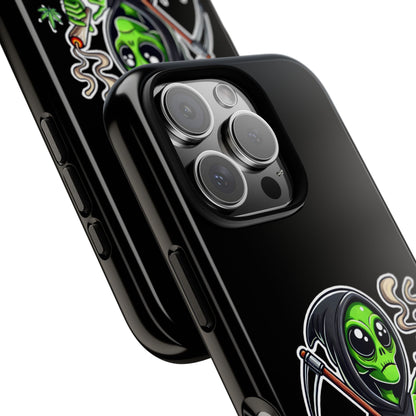 Reaper Alien Phone Case – Cute Grim Reaper Smoking Weed iPhone Case