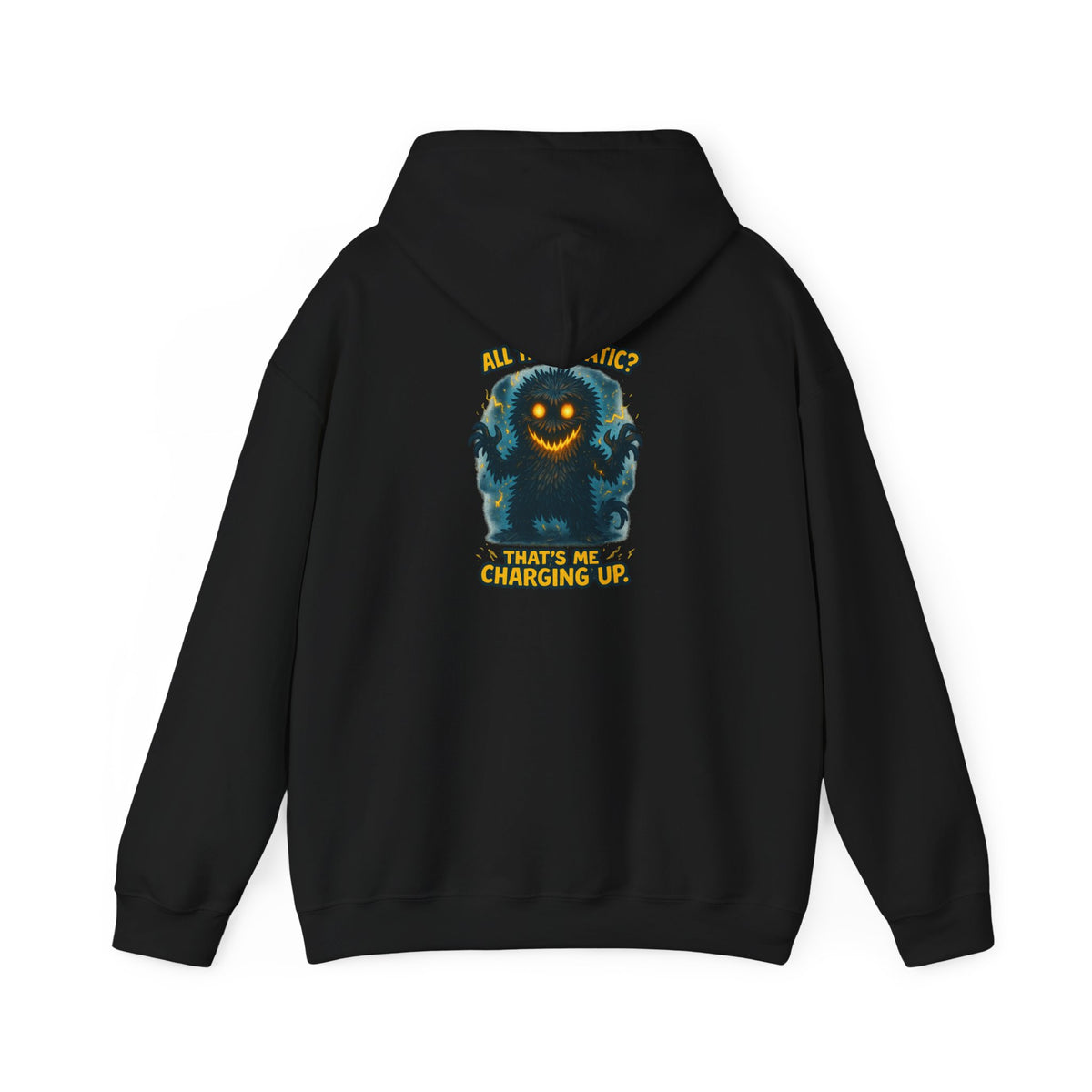 Charging Up Monster Hoodie — "All Smiles" Cozy Graphic Sweatshirt