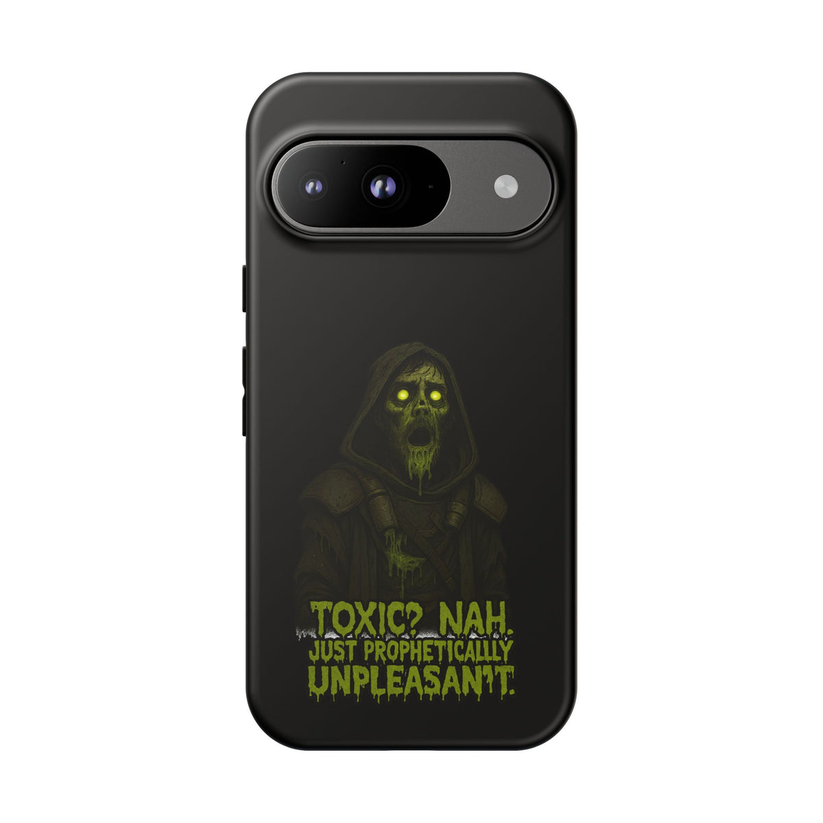 Phone Case — 'Toxic? Nah, Just Prophetically Unpleasant' Neon Grim Reaper Protective Cover