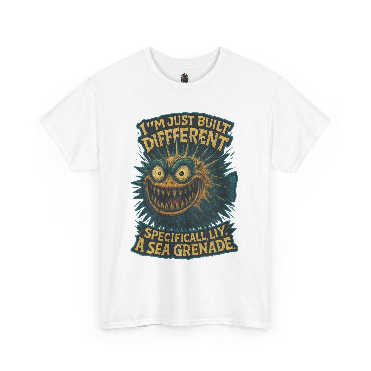 I'm Just Built Different Sea Grenade Tee | Pufferfish Illustration