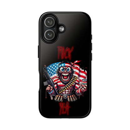 Phone Case — American Flag Skull Soldier Design (Tough Cases)