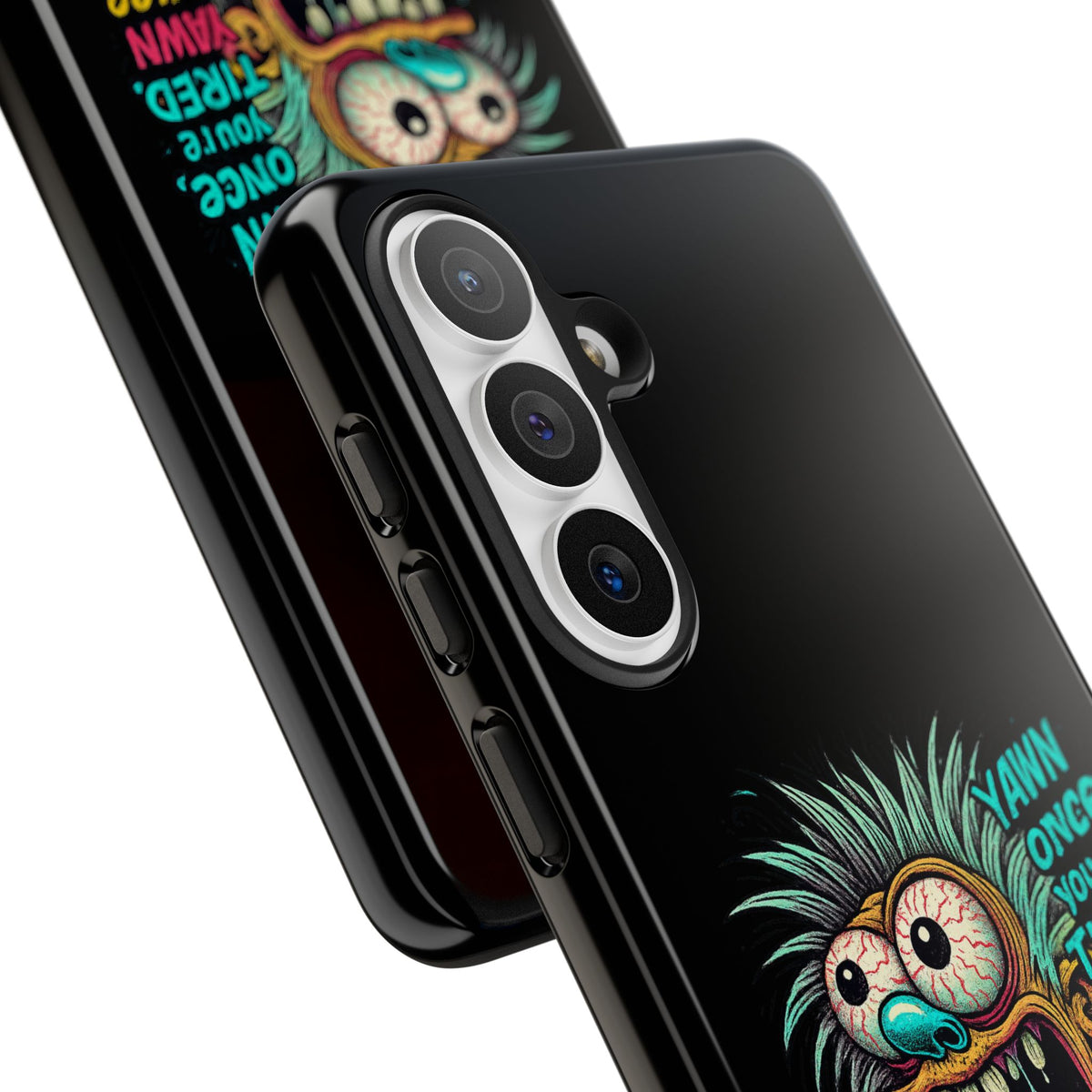 Phone Case — 'Yawn Once You're Tired, Yawn Twice You're Probably Expired' Retro Monster Graphic
