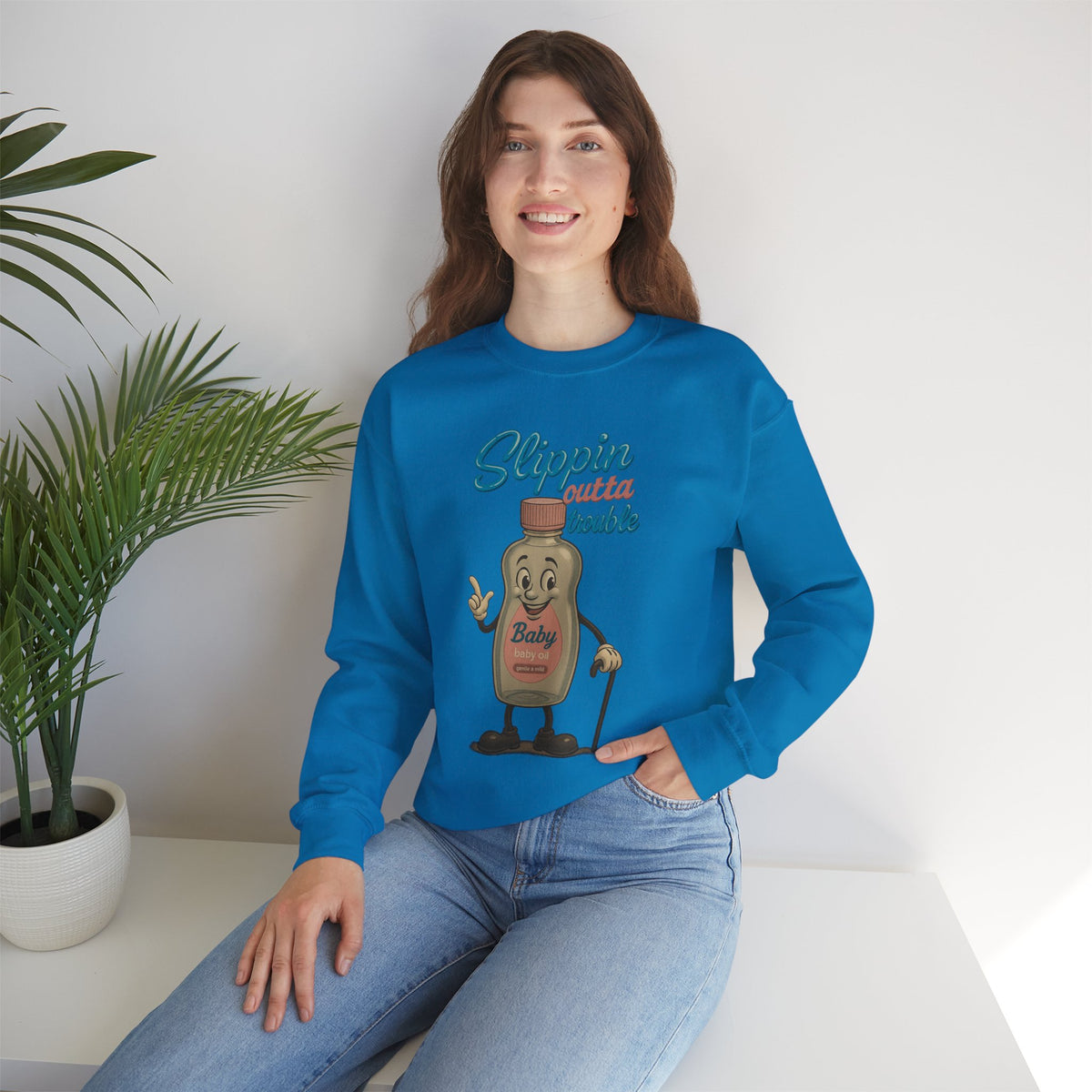 Slippin’ Outta Trouble Crewneck Sweatshirt