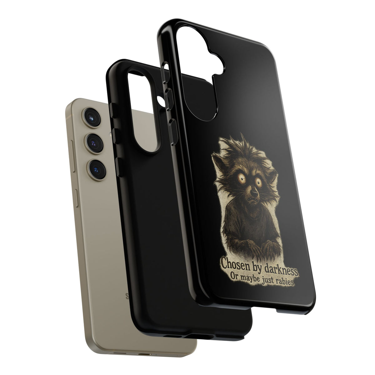 Phone Case — "Chosen by Darkness (Or Maybe Just Rabies)" Cute Creepy Lemur Design