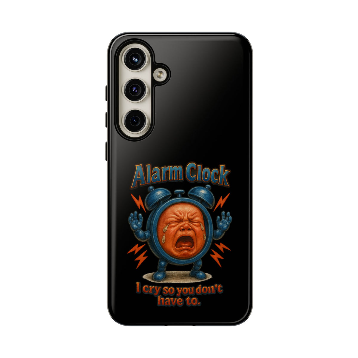 Phone Case — "Alarm Clock: I Cry So You Don't Have To" Funny Retro Baby Alarm Design