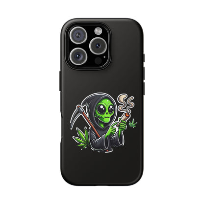 Reaper Alien Phone Case – Cute Grim Reaper Smoking Weed iPhone Case