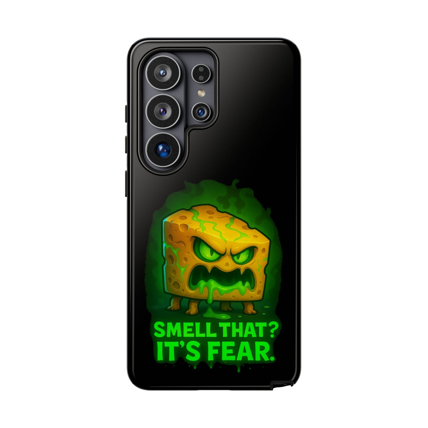 Phone Case — 'Smell That? It's Fear.' Spooky Cheese Monster Protective Case