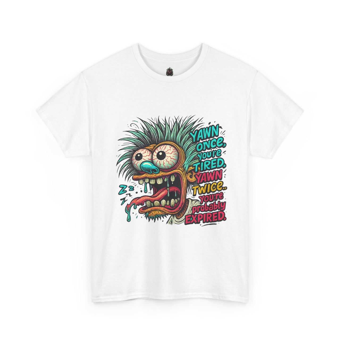 Grotesque Yawning Monster T-Shirt | Cartoon Creepy Illustration