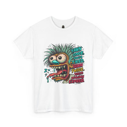 Grotesque Yawning Monster T-Shirt | Cartoon Creepy Illustration