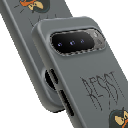 Resist Angry Penguin Phone Case — Protective iPhone Case with Bold Cartoon Design