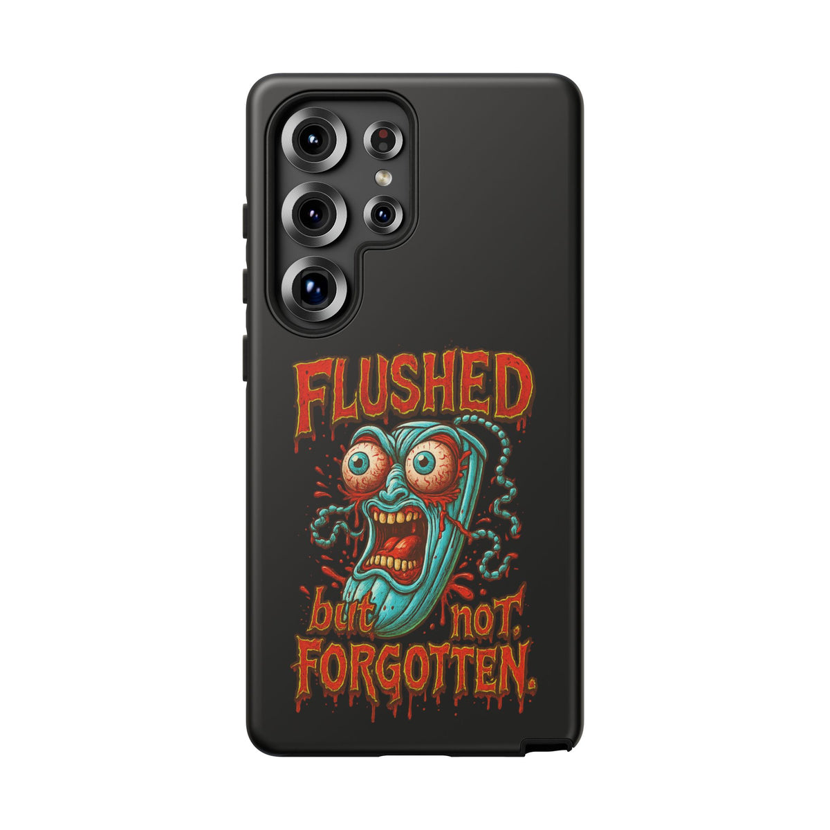 Phone Case — "Flushed But Not Forgotten" Horror Graphic iPhone Cover