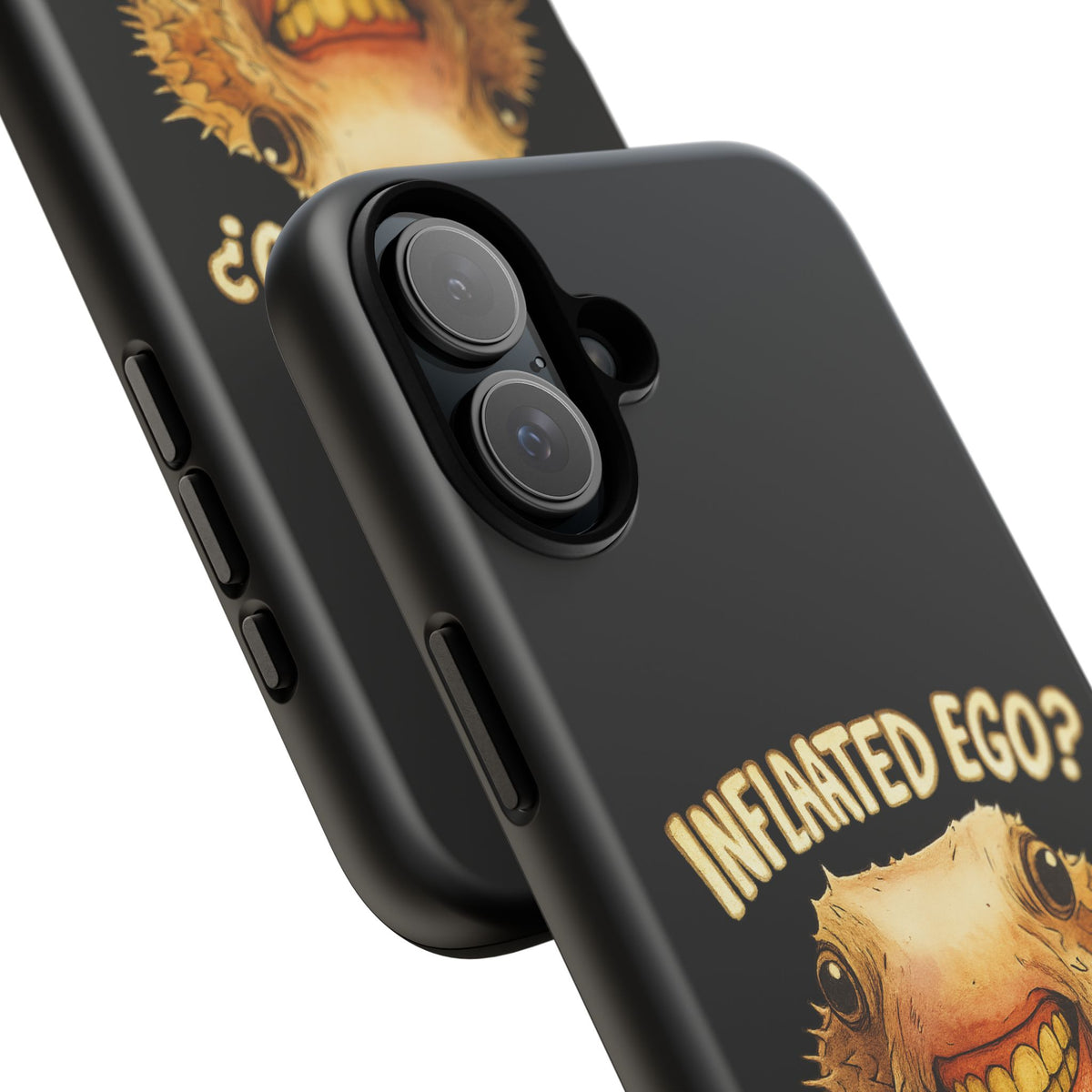 Phone Case — "Inflated Ego? Nah, It's Just Anxiety" Funny Pufferfish Design